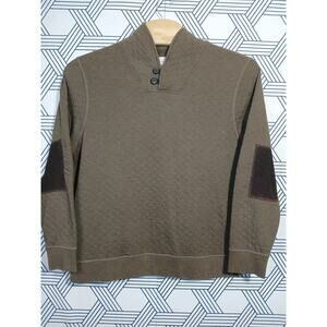 Billy Reid Diamond Quilted Pullover Designer Casual Preppy Minimalist Layering